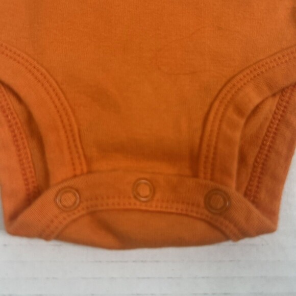 Just One You Carter's Orange Long Sleeve Bodysuit 3 Months Halloween - Picture 2 of 5